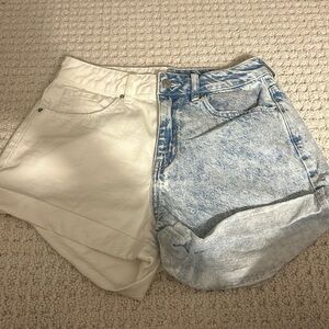 pacsun split jean shorts!
